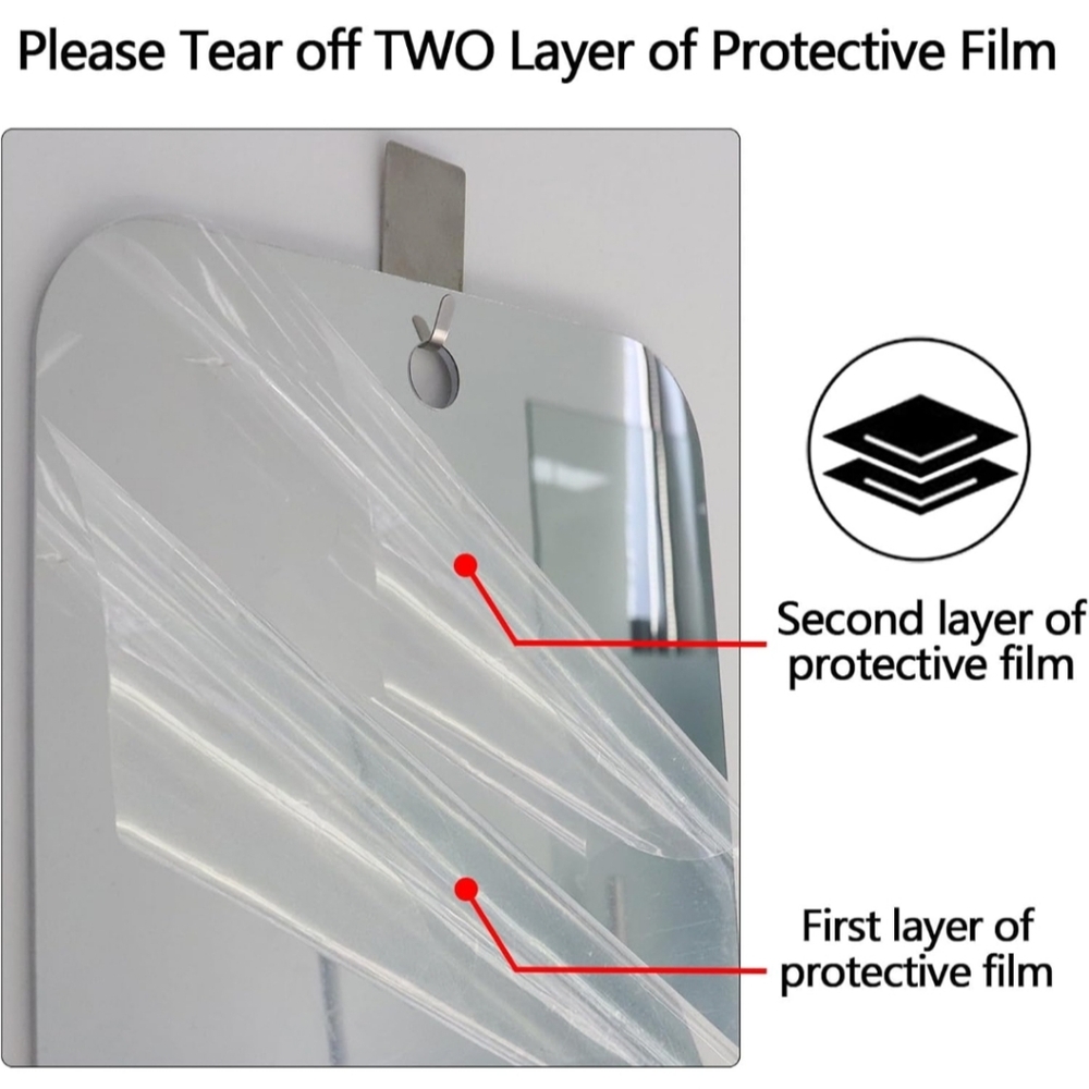 Shatterproof Shower Mirror - Picture 2 of 5